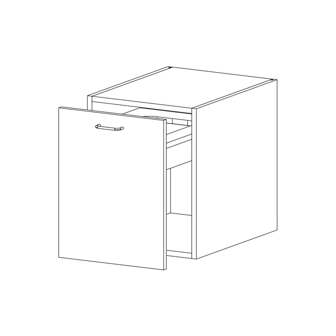 ELEVATE by Case Systems - PB360 - Wall-mounted Cabinet - Trash Pullout