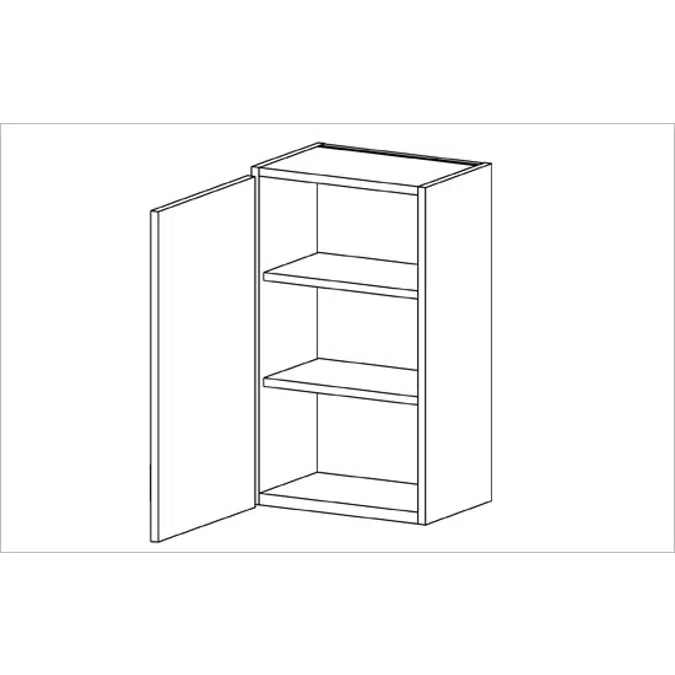 W0110 Wall Cabinet - Storage with Door, Left Hinged