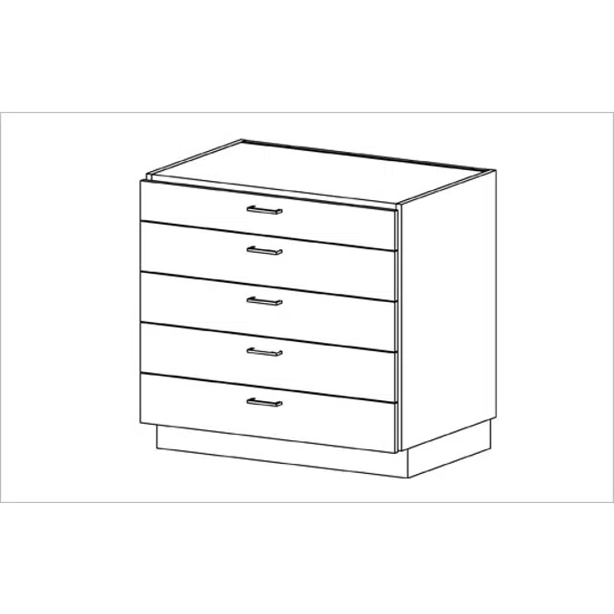 B4050 Five Drawer Storage