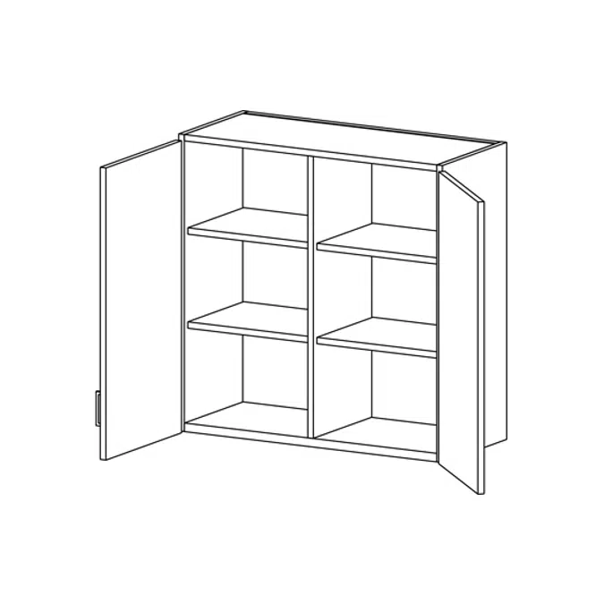 W1040 Cubicle Storage with Doors - Adjustable Shelves