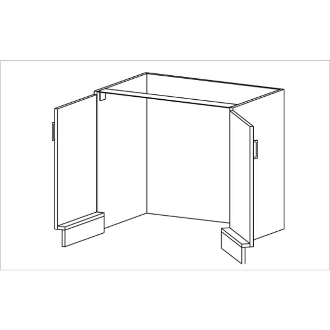 B2800 Sink Base Cabinet - Wheelchair Accessible Sink Cabinet with Doors