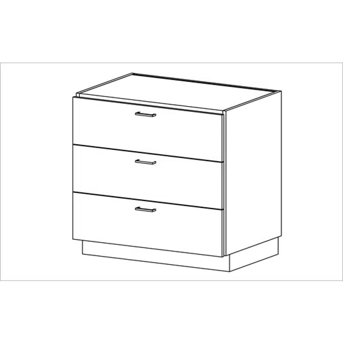 B4030 Three Drawer Storage