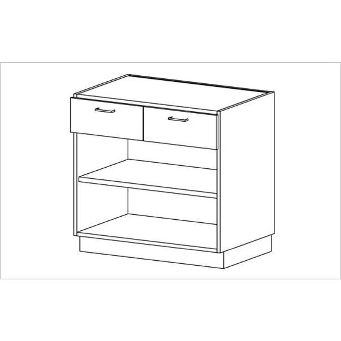B3150 Base Cabinet - Open/Drawer Storage