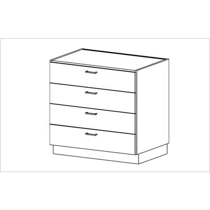 B4040 Four Drawer Storage