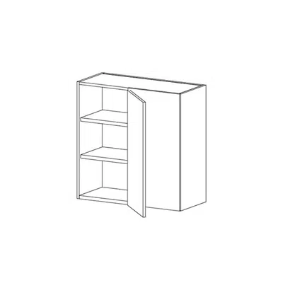 Image for W0210 Blind Corner Storage Wall Cabinet (Left Hinged)