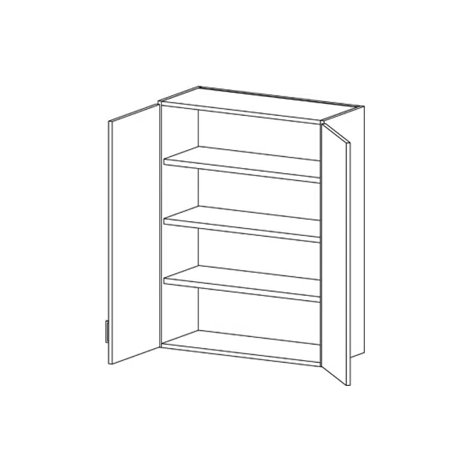 H0100 Hutch Cabinet - Storage with Doors