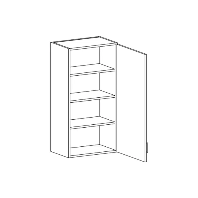 H0120 Hutch Cabinet - Storage with Door, Right Hinged