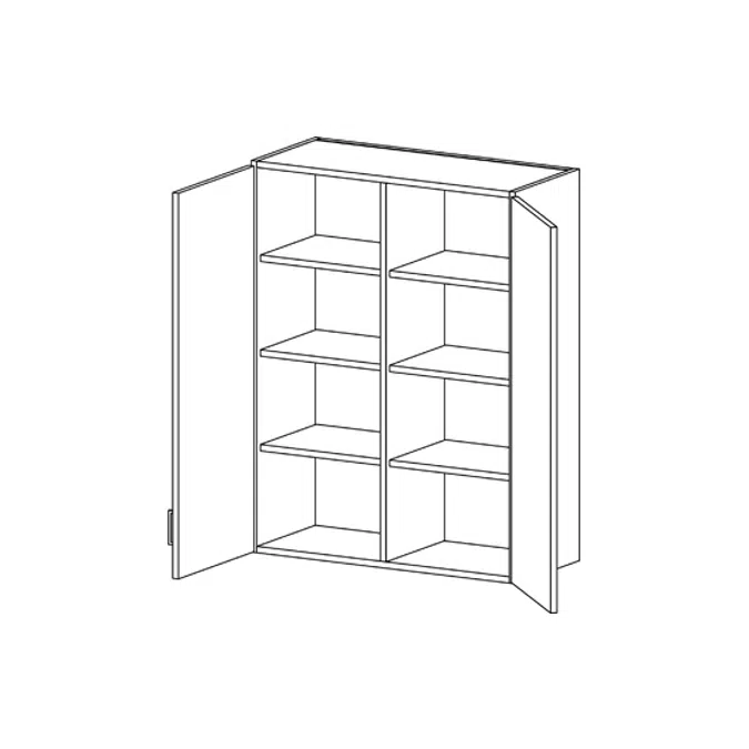 H1040 Hutch Cabinet - Cubicle Storage with Doors - Adjustable Shelves