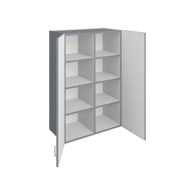 изображение для H1040 Hutch Cabinet - Cubicle Storage with Doors - Adjustable Shelves