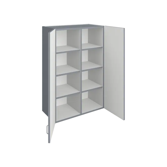 H1040 Hutch Cabinet - Cubicle Storage with Doors - Adjustable Shelves