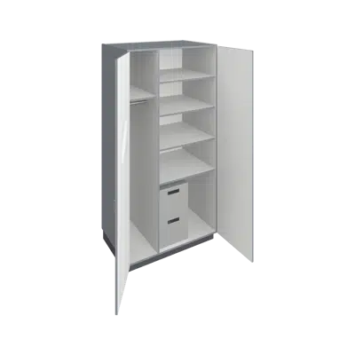 imagem para T2800 Tall Teacher Wardrobe with Rod and Shelves