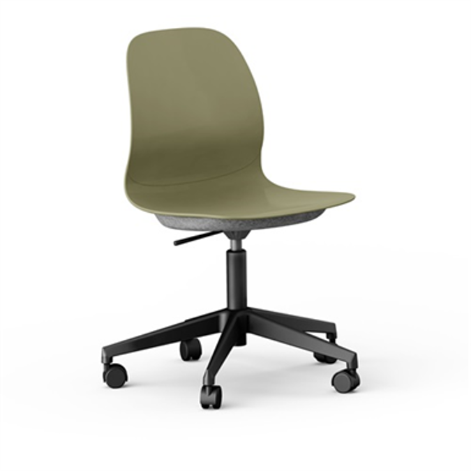 Objetos BIM - ¡Descarga gratis! EFG Archie, Chair Plastic swivel base ...