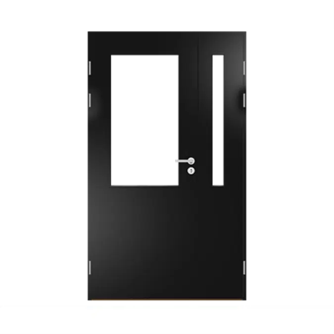 Interior Door HP S3 Glass 05, Double Unequal