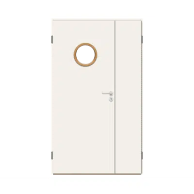 Interior Door HP 40D Rebated Glass Round, Double Unequal