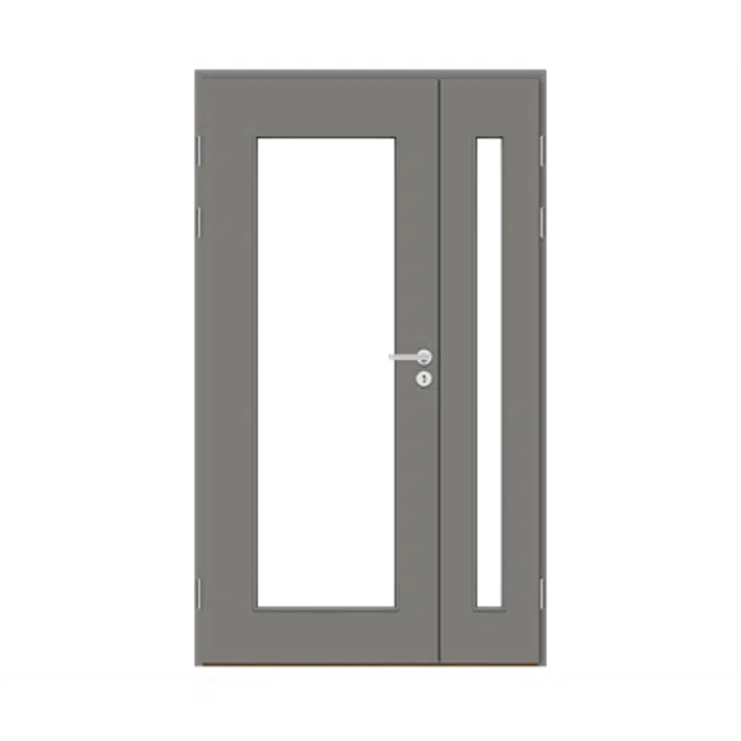 Interior Door HP S6 Glass 10 Double Unequal