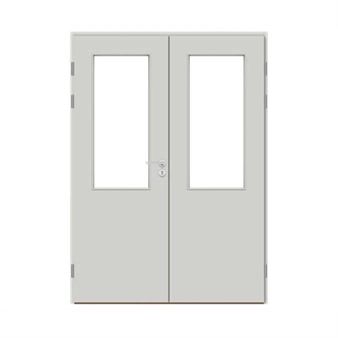 Interior Door HP S3 Glass 05, Double Equal