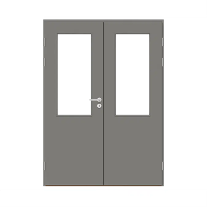 Interior Door HP S3 Glass 05, Double Equal
