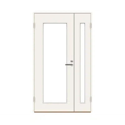 imagem para Interior Door HP 40D Unrebated Glass 10, Double Unequal