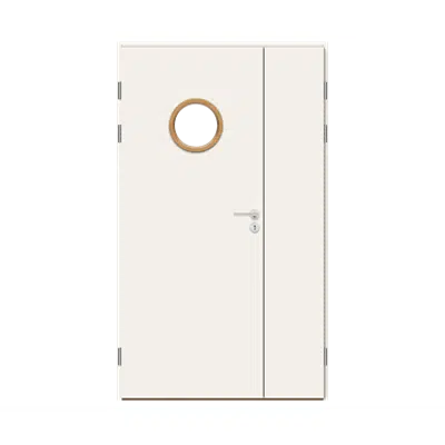 Image pour Interior Door HP S6 Glass Round Double Unequal