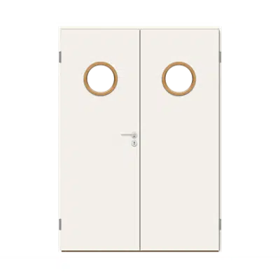 Image for Interior Door HP 40D Rebated Glass Round Double Equal