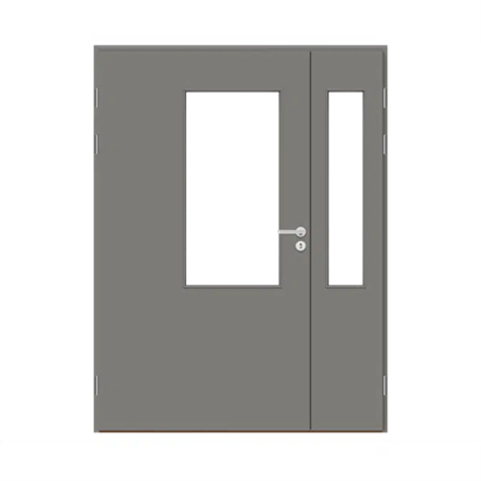 Interior Door HP S6 Glass Custom Double Unequal