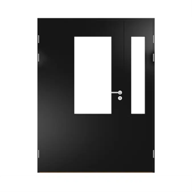 Interior Door HP S6 Glass Custom Double Unequal