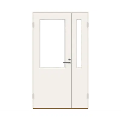 Interior Door HP S41 Glass 05 Double Unequal