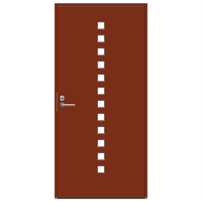 BIM objects Free download! Exterior Door Character Pixel ECO Single