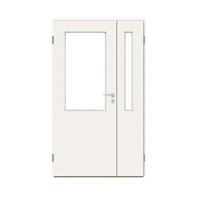 Interior Door HP 40D Rebated Glass 05, Double Unequal