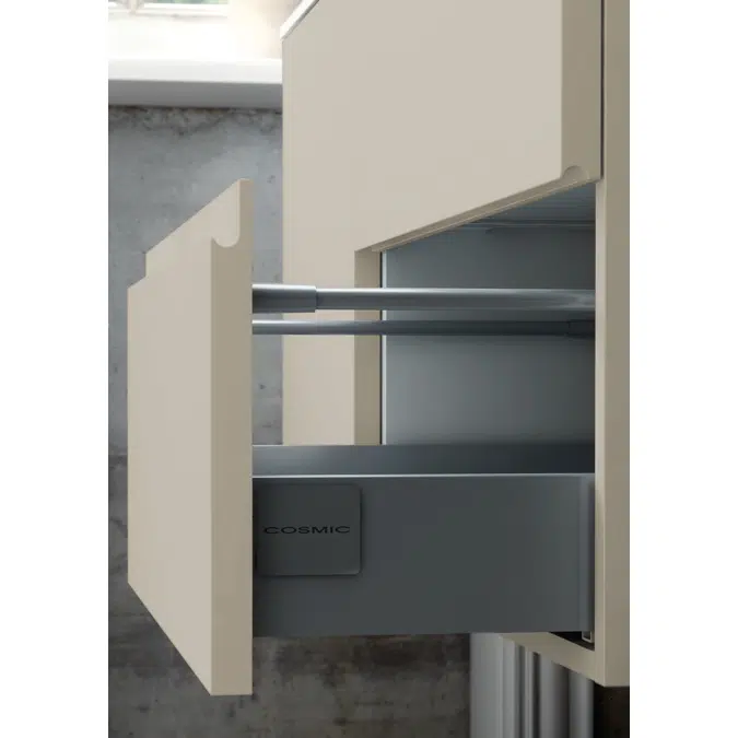 MOD 200,5 cm 4-drawers cabinet with glossy double sinked washbasin