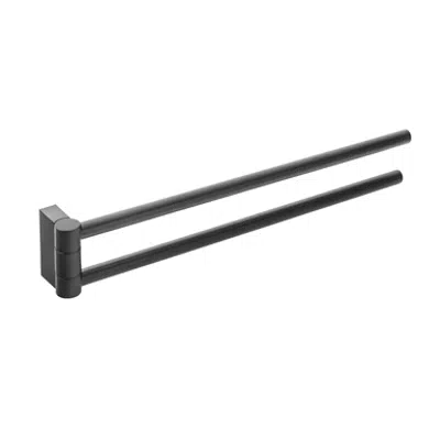 Image for BLACK AND WHITE Swivel double towel rack