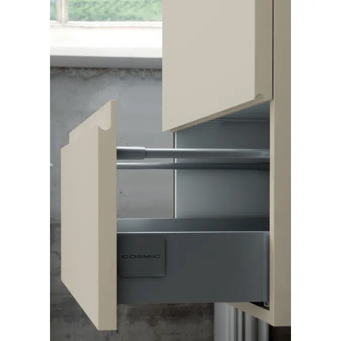 MOD 100,5 cm 2-drawer cabinet & glossy washbasin