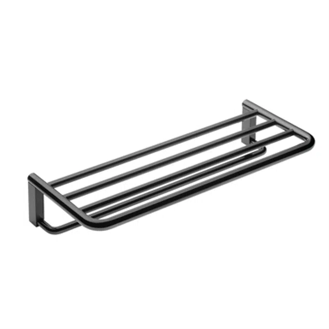 BLACK AND WHITE Towel rack shelf