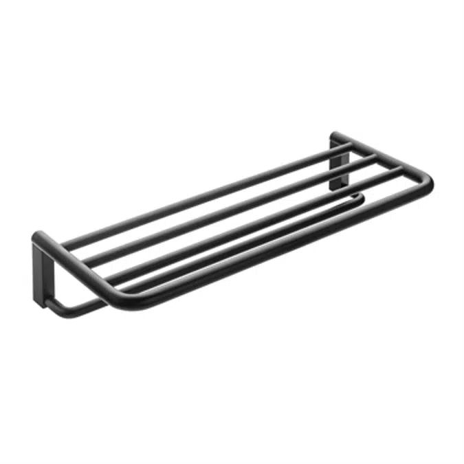 BLACK AND WHITE Towel rack shelf