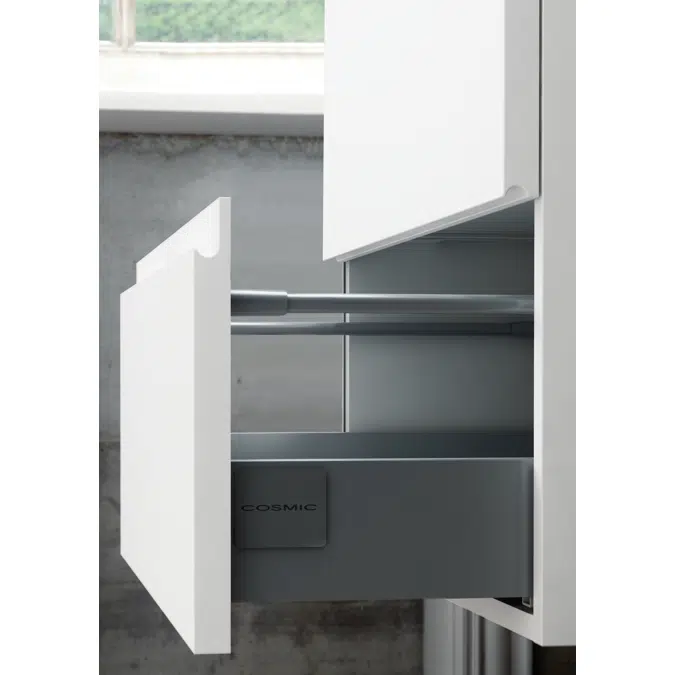 MOD 60,5 cm 2-drawer cabinet & glossy washbasin