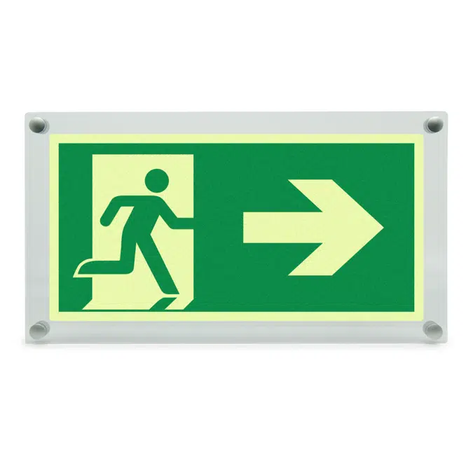 BIM objects - Free download! Emergency exit sign - arrow right | BIMobject
