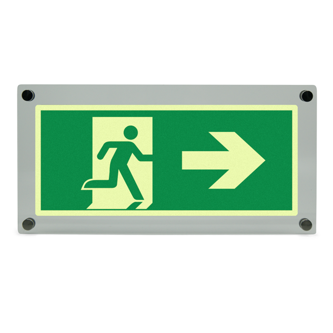 BIM objects - Free download! Emergency exit sign - arrow right | BIMobject