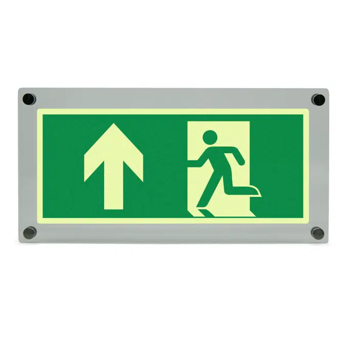 BIM objects - Free download! Emergency exit sign - up arrow left ...