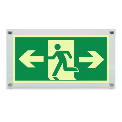 Emergency exit sign - arrow in both directions 이미지