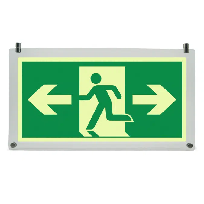 BIM objects - Free download! Emergency exit sign - arrow in both ...