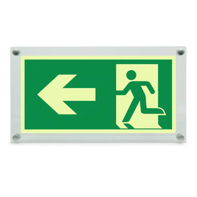 Bim Objects - Free Download! Emergency Exit Sign - Arrow Left 