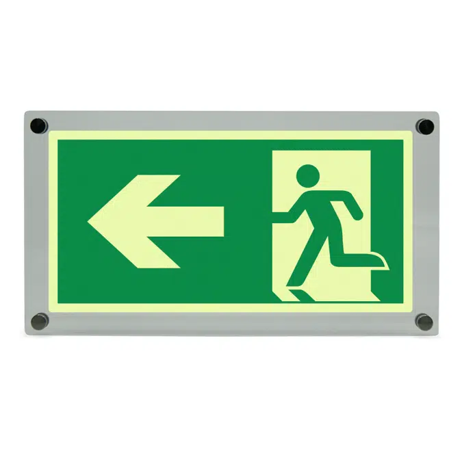 BIM objects - Free download! Emergency exit sign - arrow left | BIMobject