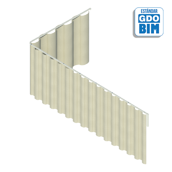 BIM objects Free download! Curtain rail RM09 in L BIMobject