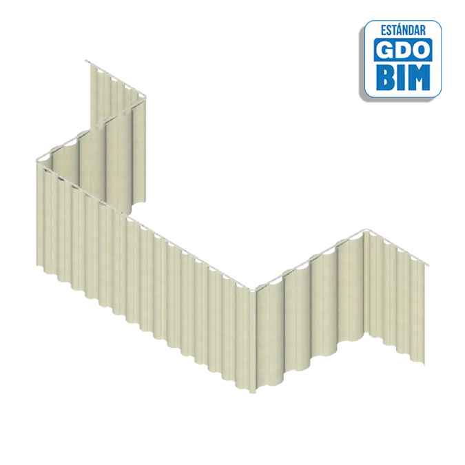 Curtain rail RM09 in C with lateral linear extension