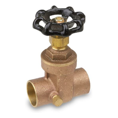 Image for Series 8104 - Brass Gate Valve with Drain, Sweat
