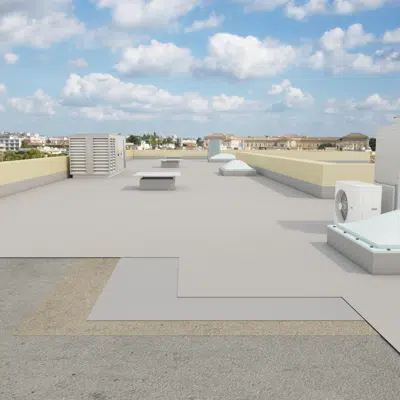 System in polyurethane waterproofing for flat roofs 的圖片