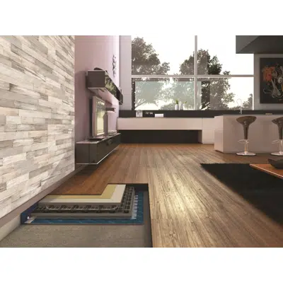 System for laying wood on radiant screed 的圖片