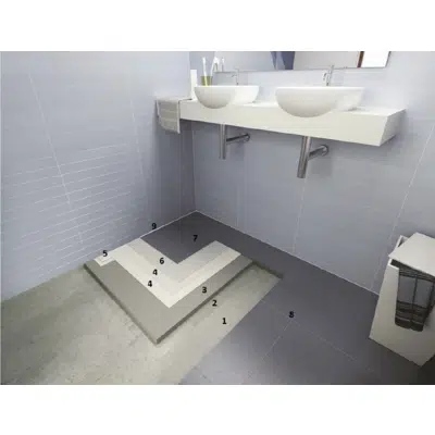 Immagine per MPT-N-12-02-2024 System for waterproofing and tiling in bathrooms and damp areas