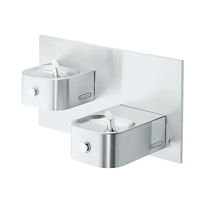 EDFP217C Elkay Soft Sides Bi-Level Fountain Non-Filtered Non-Refrigerated Stainless