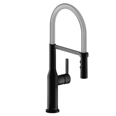 afbeelding voor LKAV1061MBCR Elkay Avado® Single Hole Kitchen Faucet with Semi-professional Spout and Forward Only Lever Handle Matte Black and Chrome